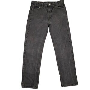 Levi's 505 Jeans Men 38x32 Black Fade 90s Grunge Straight Leg Rockabilly USA VTG